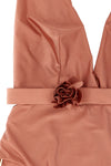 lucky plunge flower one-piece swimsuit
