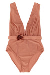 lucky plunge flower one-piece swimsuit
