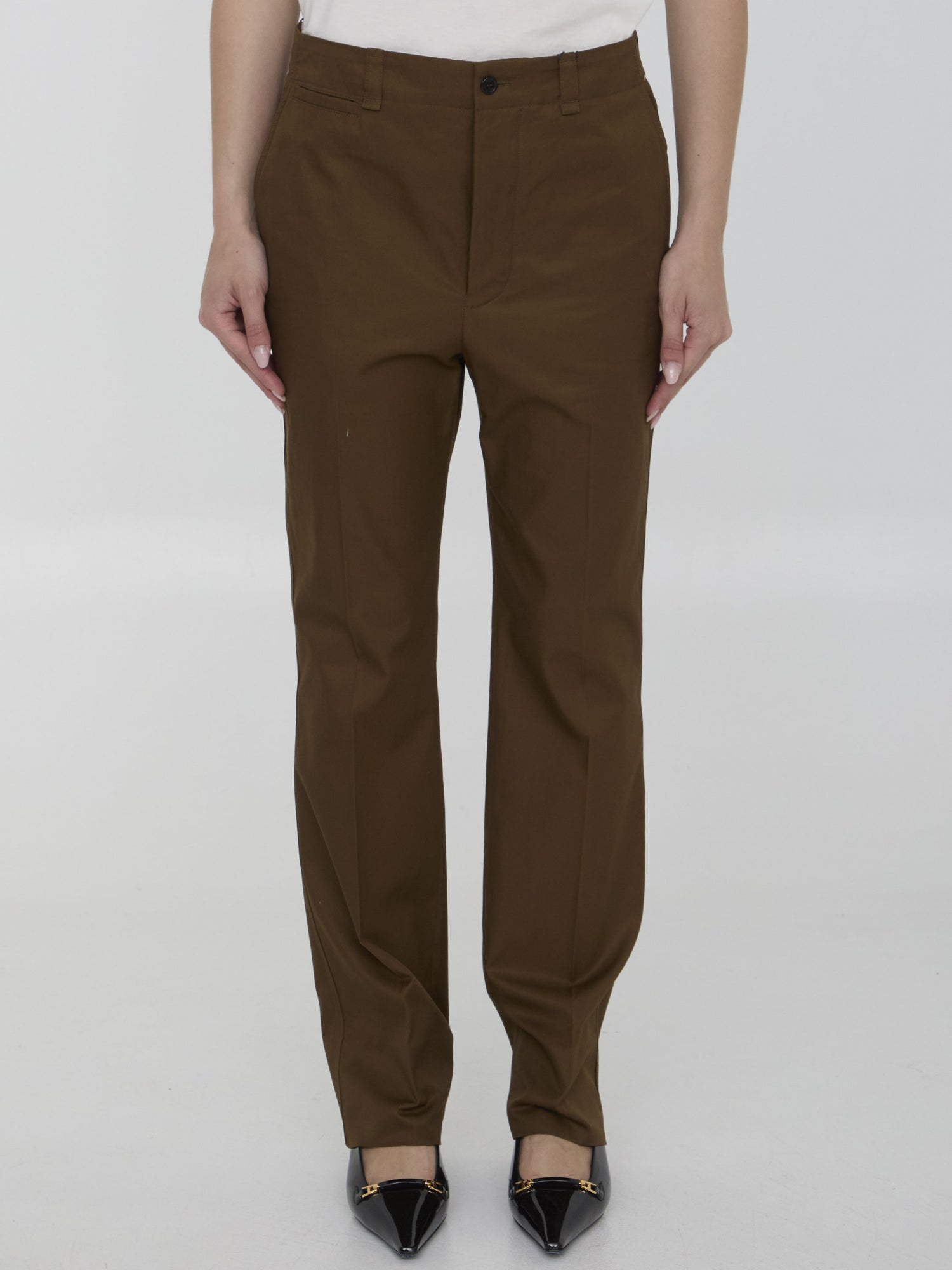 SAINT LAURENT 38 pants in cotton twill