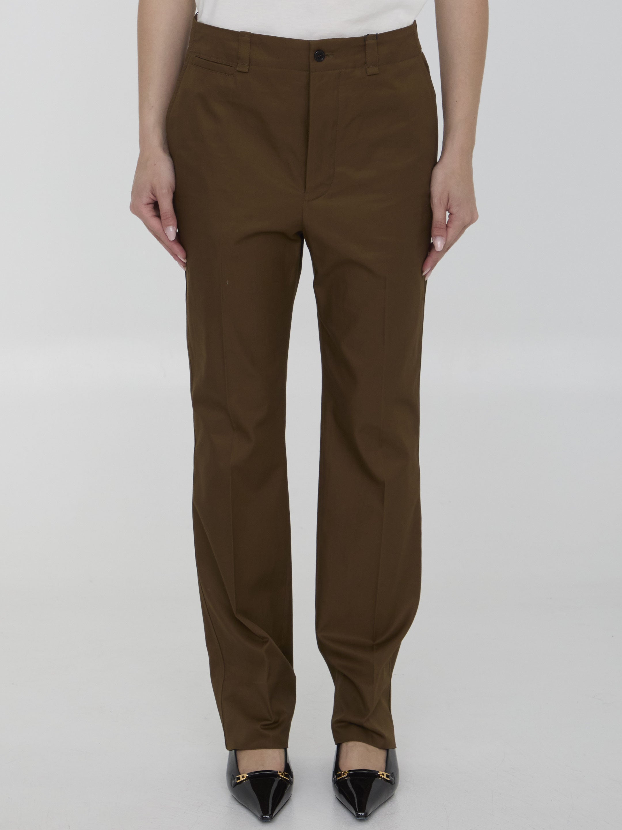 SAINT LAURENT 38 pants in cotton twill