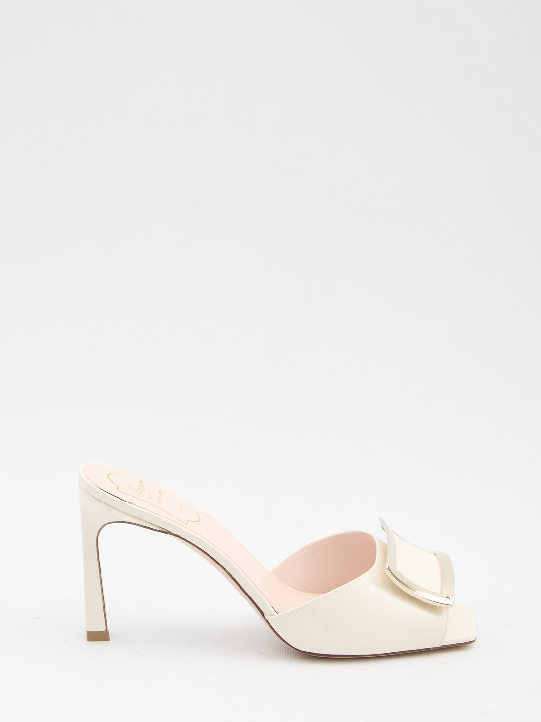 ROGER VIVIER 36 trompette metal mule sandals