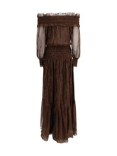 SELF-PORTRAIT 6 georgette off shoulder maxi dress