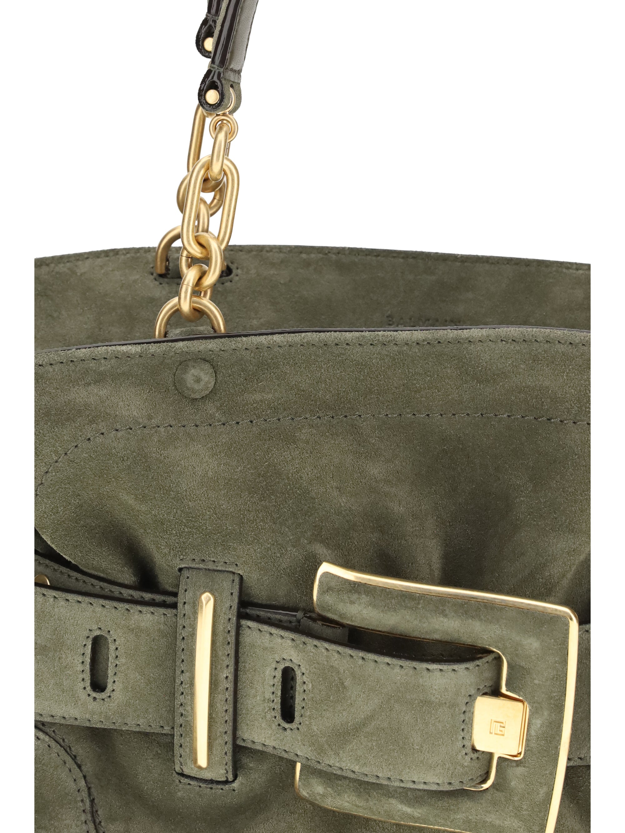 anthem handbag in suede leather