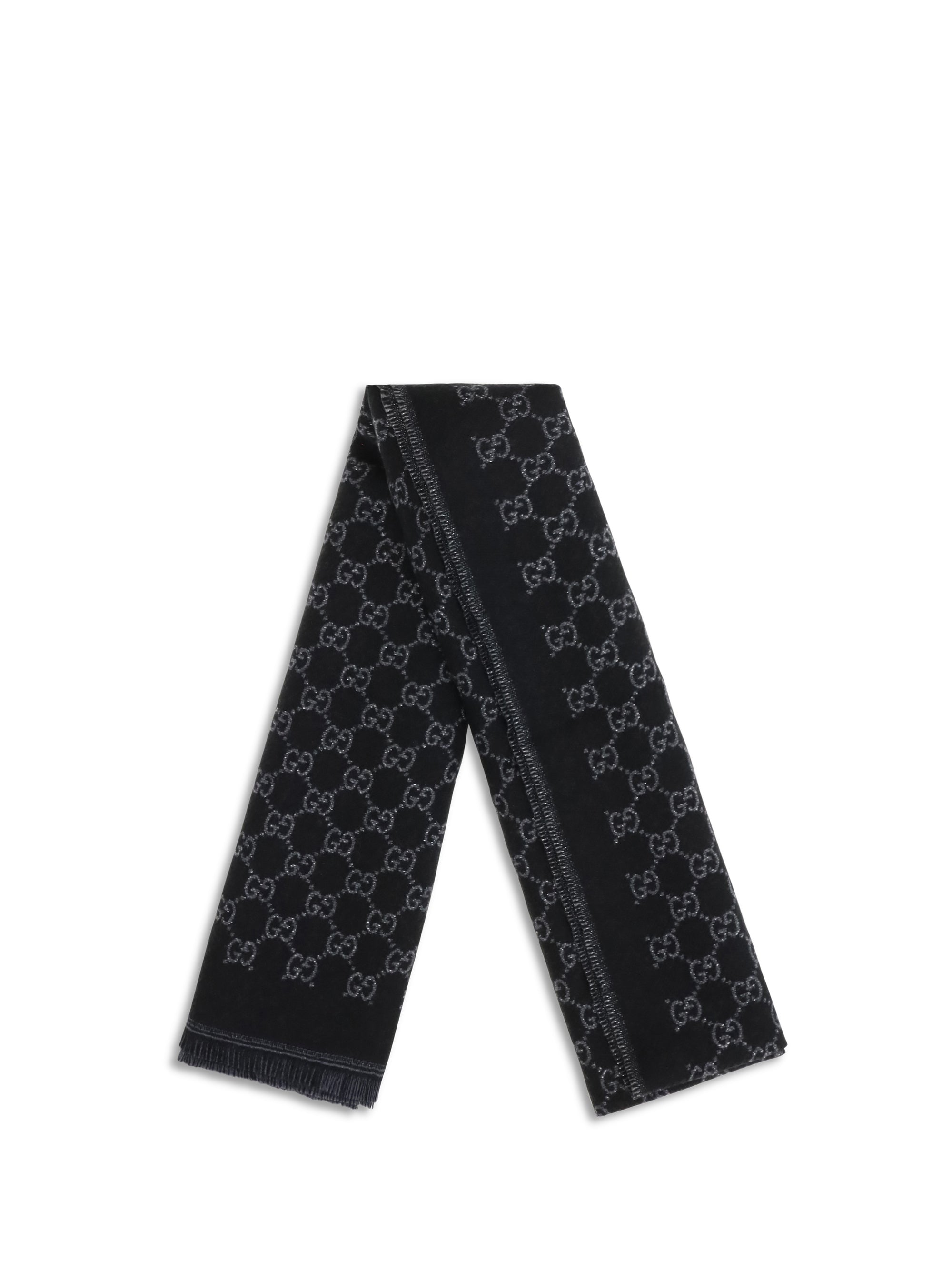 miss stenny gg monogram wool scarf