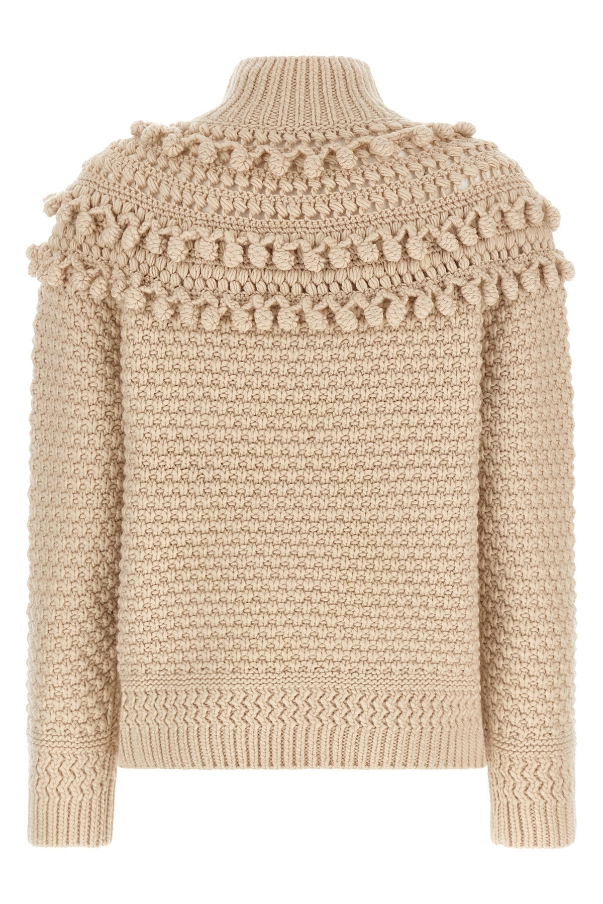 hypnotic bauble knitted wool sweater