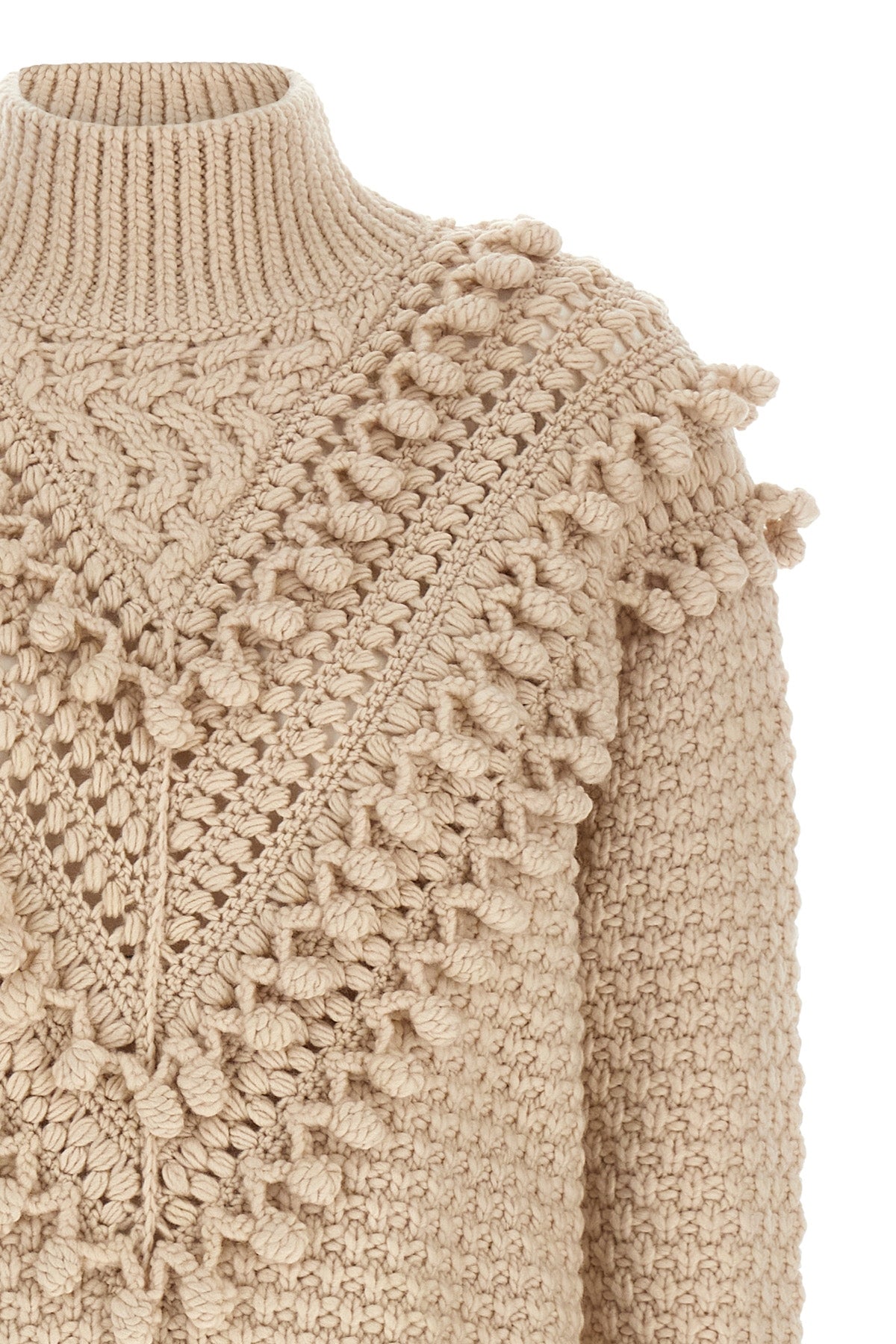 hypnotic bauble knitted wool sweater