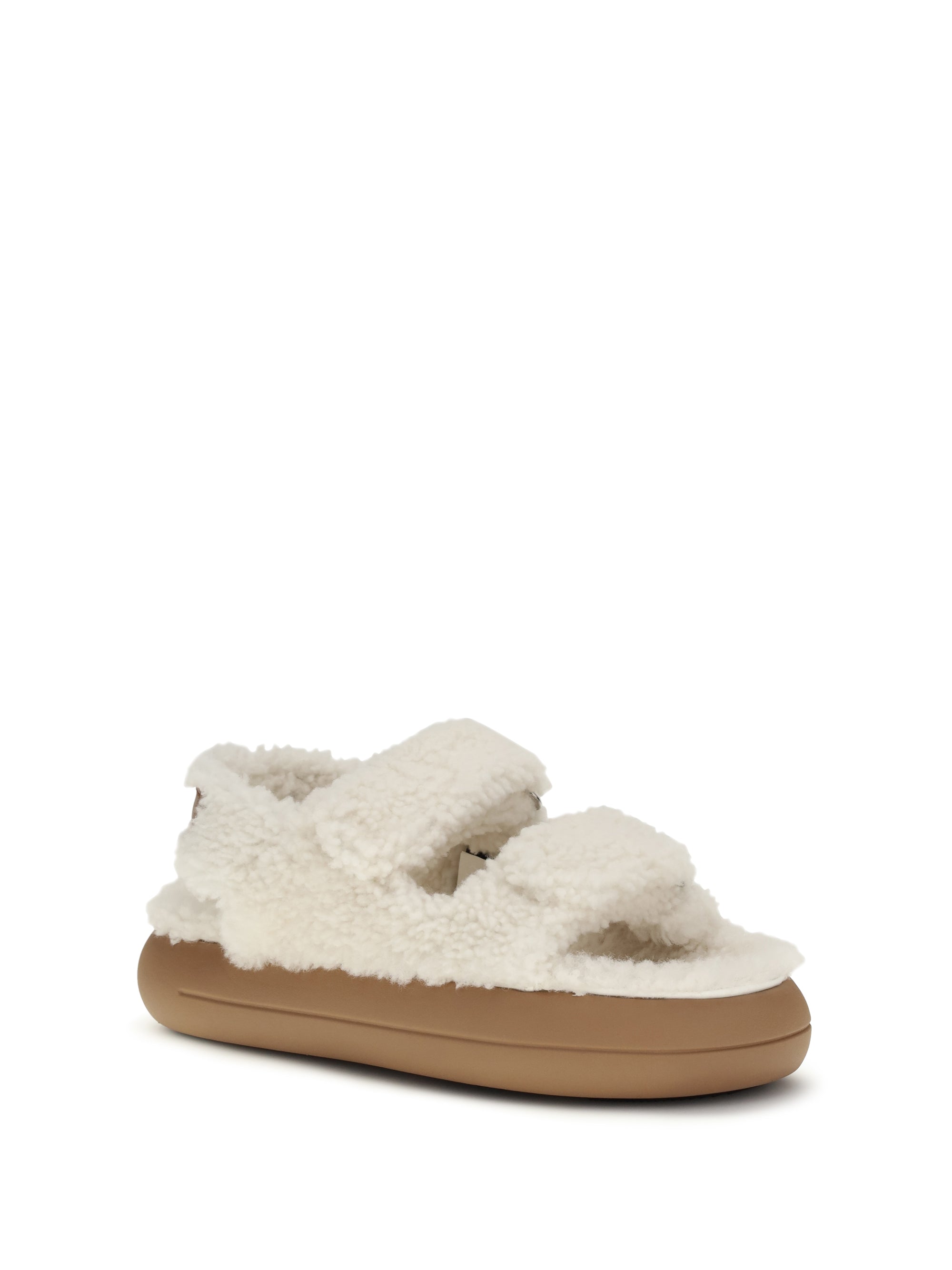 the fur-lined sandals