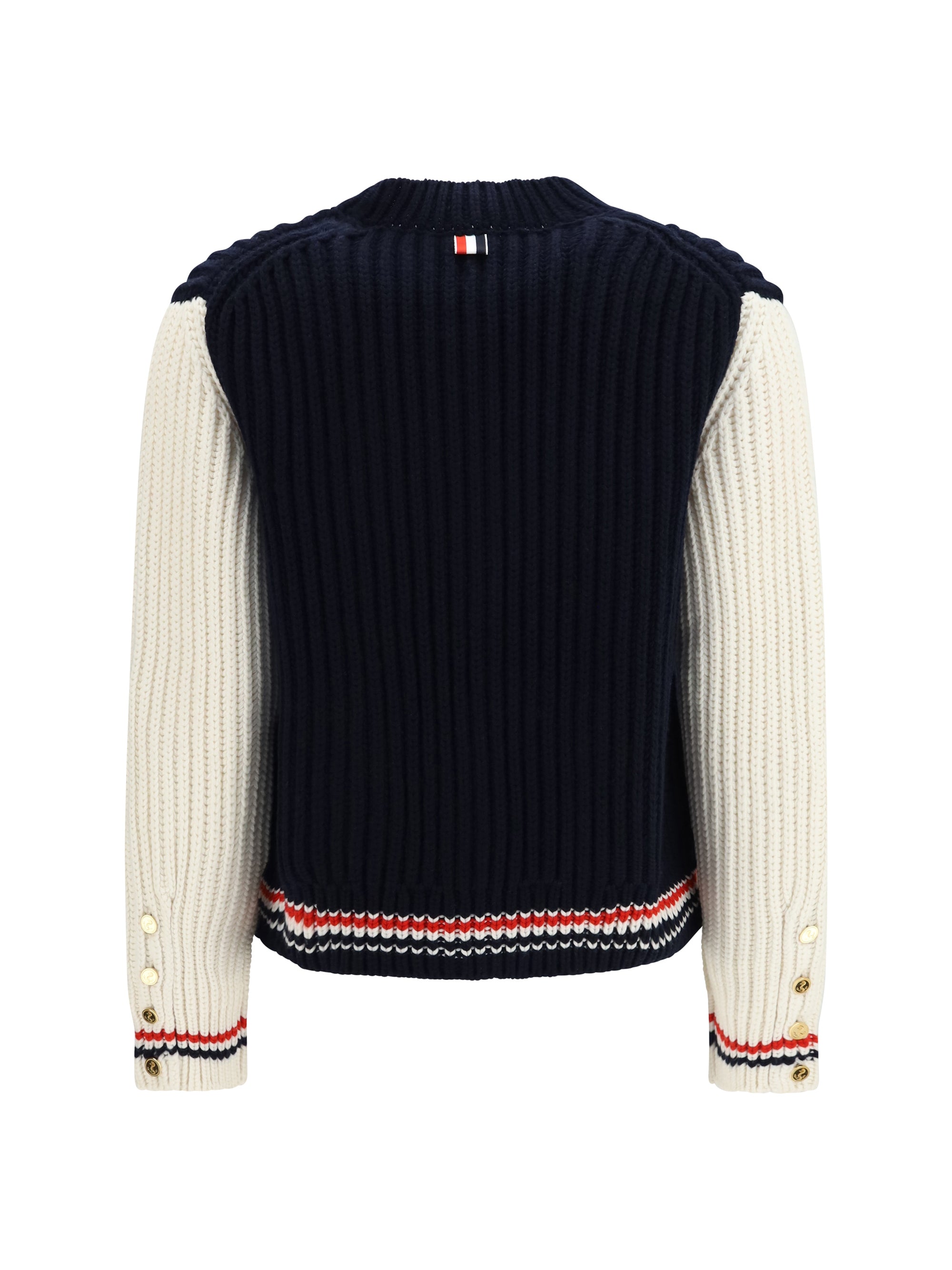 bicolor cashmere cardigan