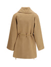 camel cardigan coat