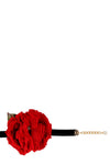 dolce & gabbana rose appliqué fabric choker