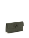 vlogo signature grainy calfskin chain wallet