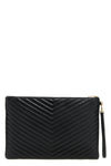 cassandre chevron quilted leather clutch bag