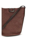 small sartorial bucket bag in raffia