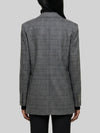 double-breasted prince of wales check jacket