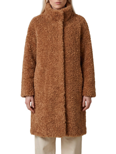 curly faux fur coat