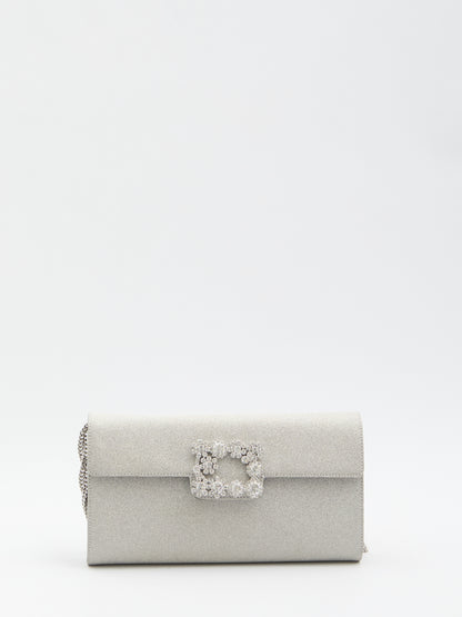 ROGER VIVIER OS envelope flower strass bag 