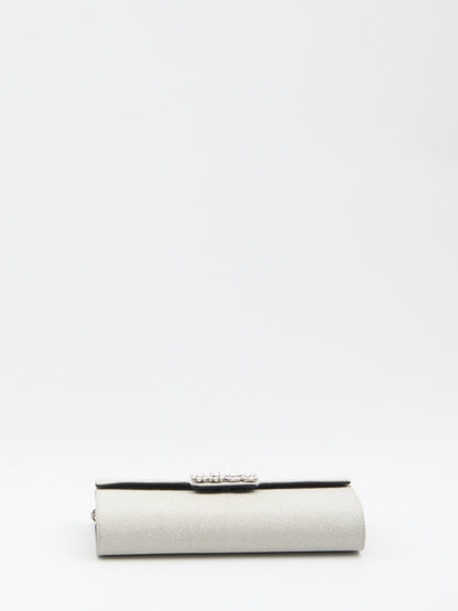 ROGER VIVIER OS envelope flower strass bag 