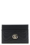 gg marmont card holder in chevron matelassé leather