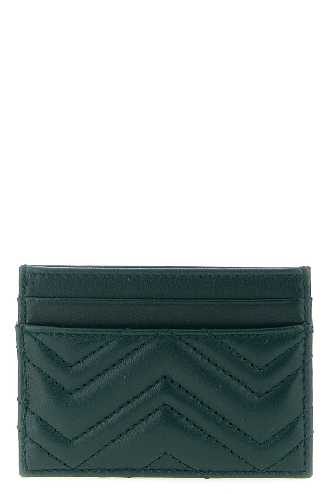 GUCCI OS gg marmont card holder in chevron matelassé leather