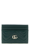 gg marmont card holder in chevron matelassé leather