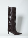 lea dark brown boots