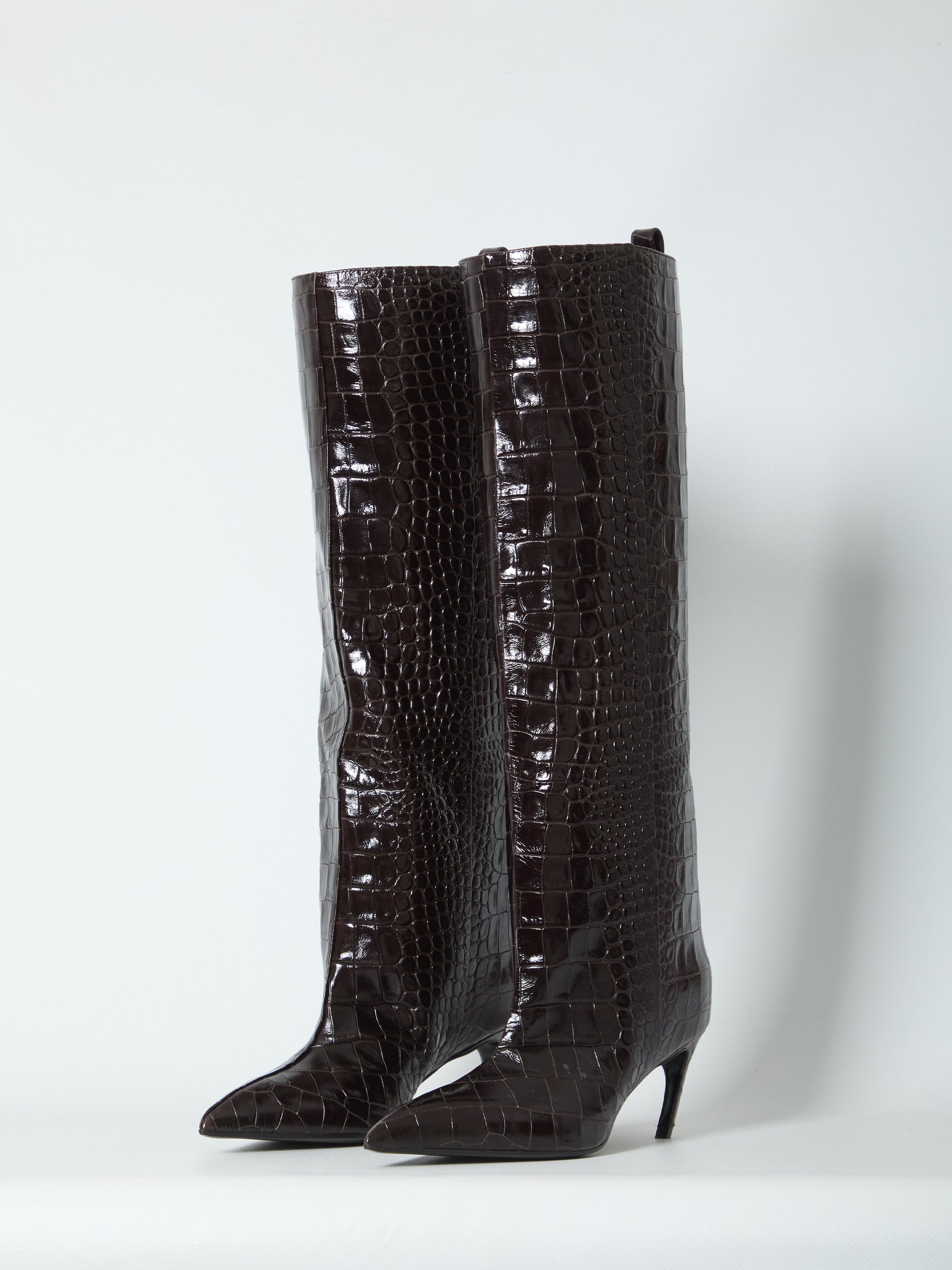 lea dark brown boots