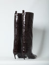 lea dark brown boots