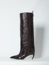 lea dark brown boots