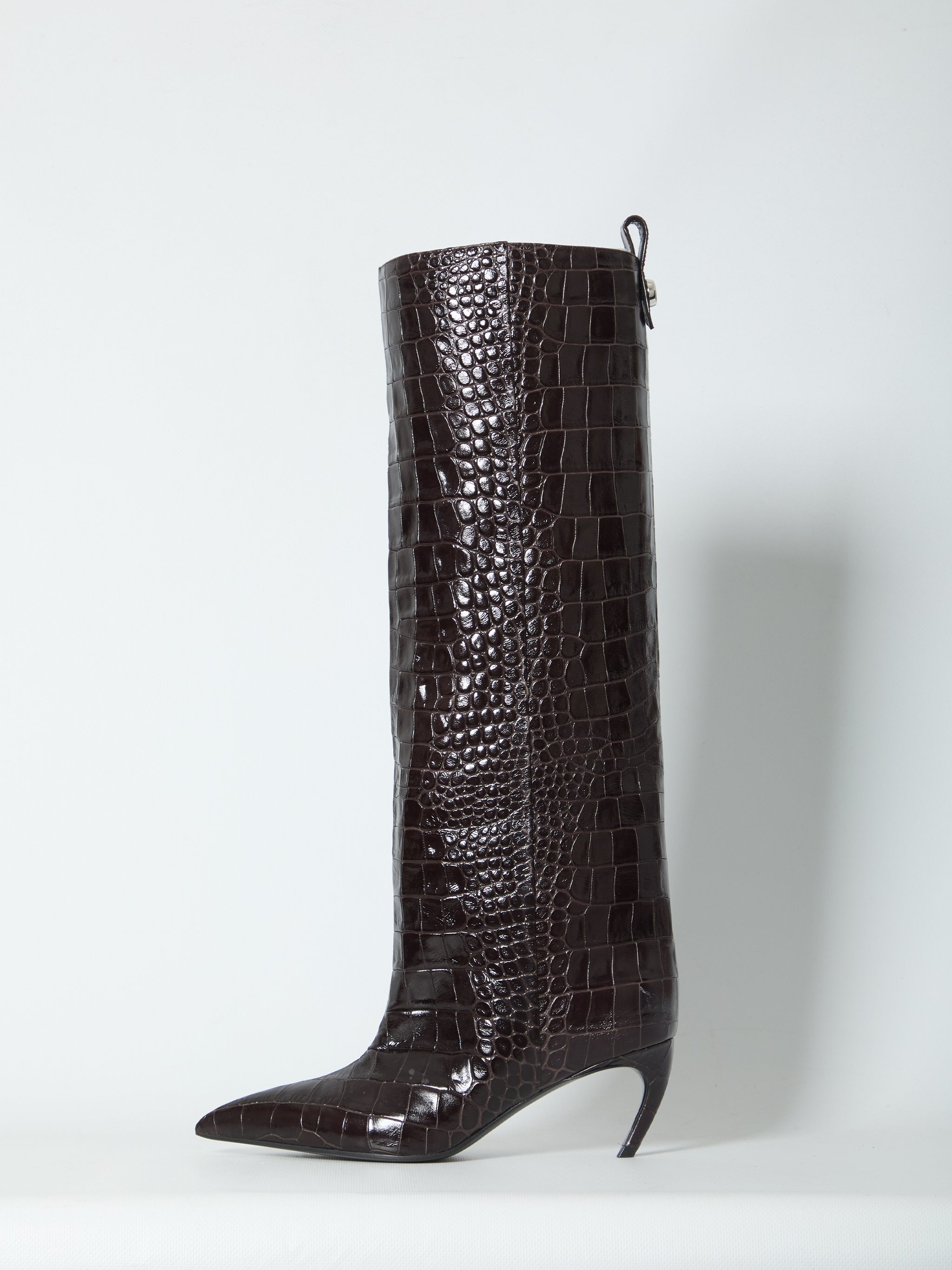 lea dark brown boots