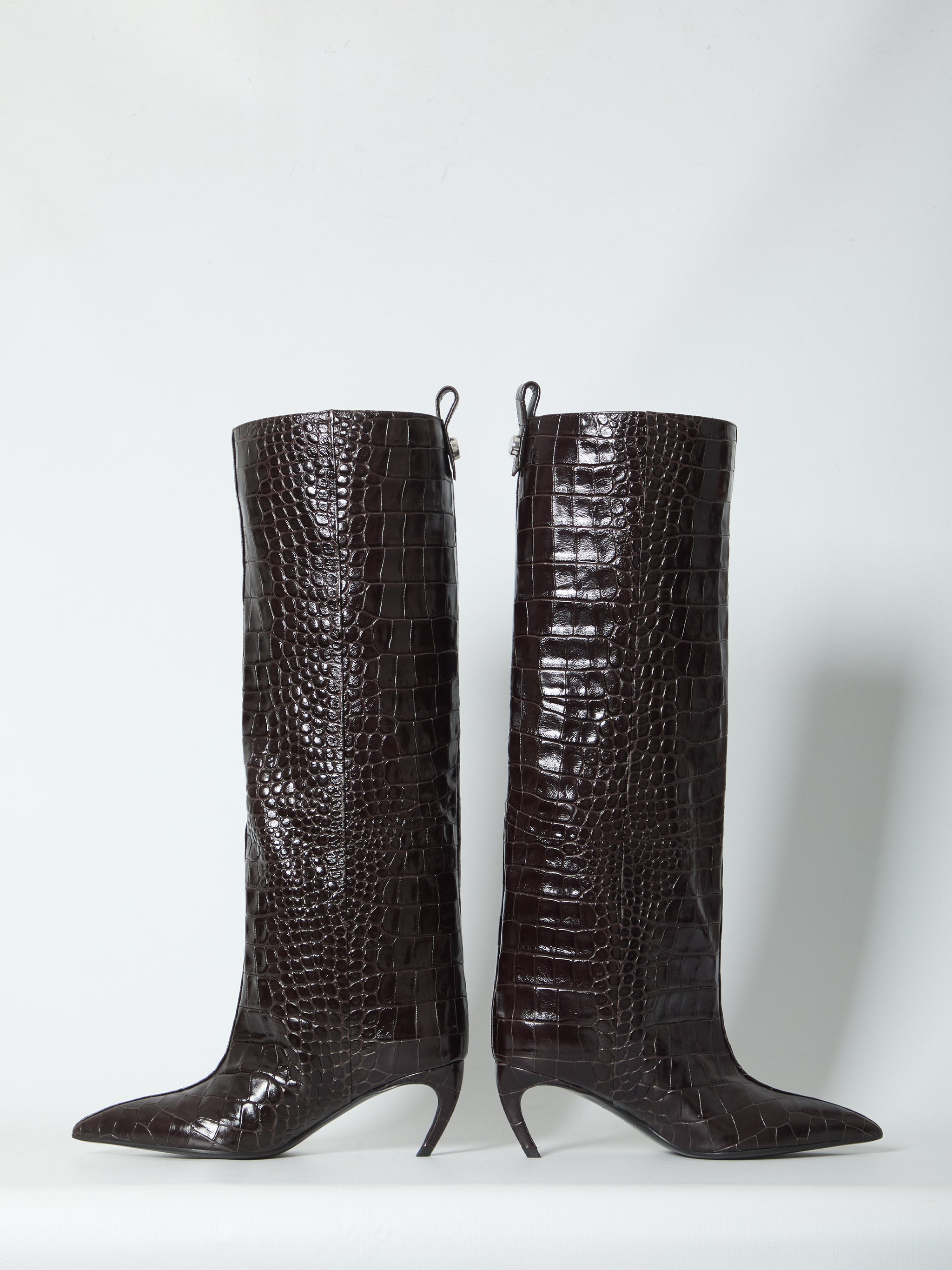 lea dark brown boots