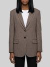 single-breasted micro-check jacket