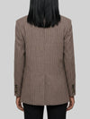 single-breasted micro-check jacket