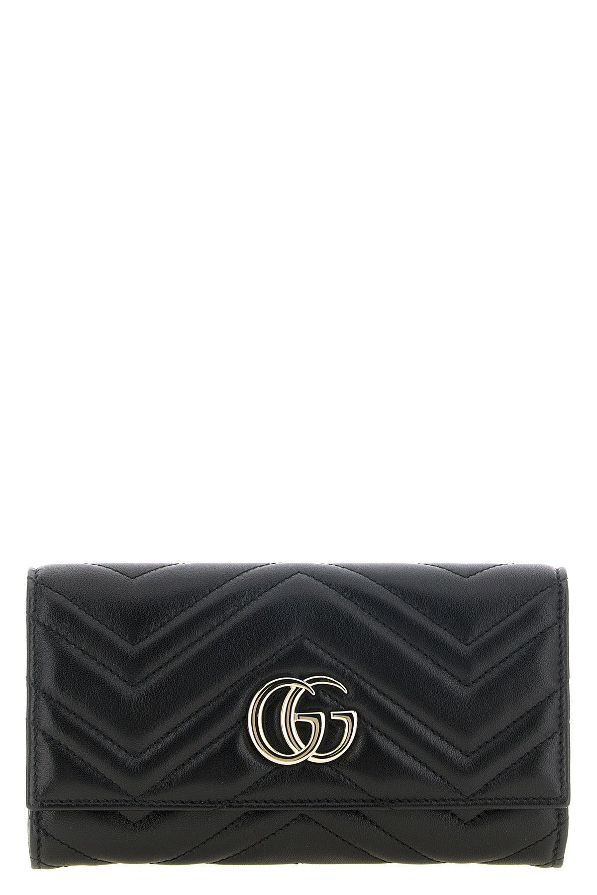 guccis continental - gg marmont wallet is made of fine black lambskin