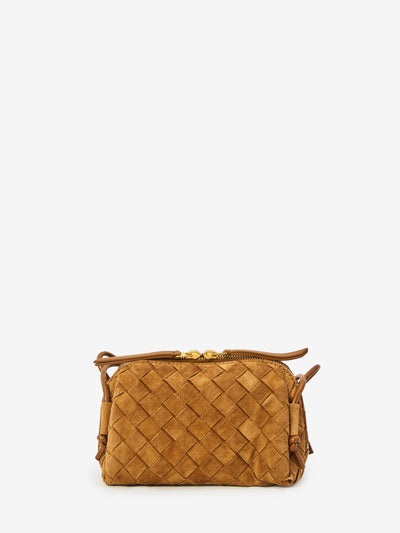 intrecciato concert suede bag