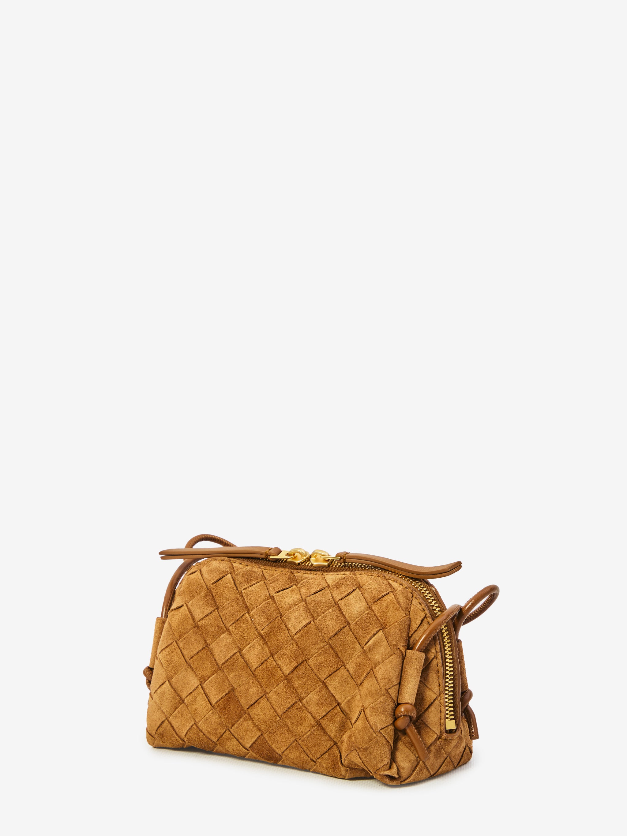 intrecciato concert suede bag