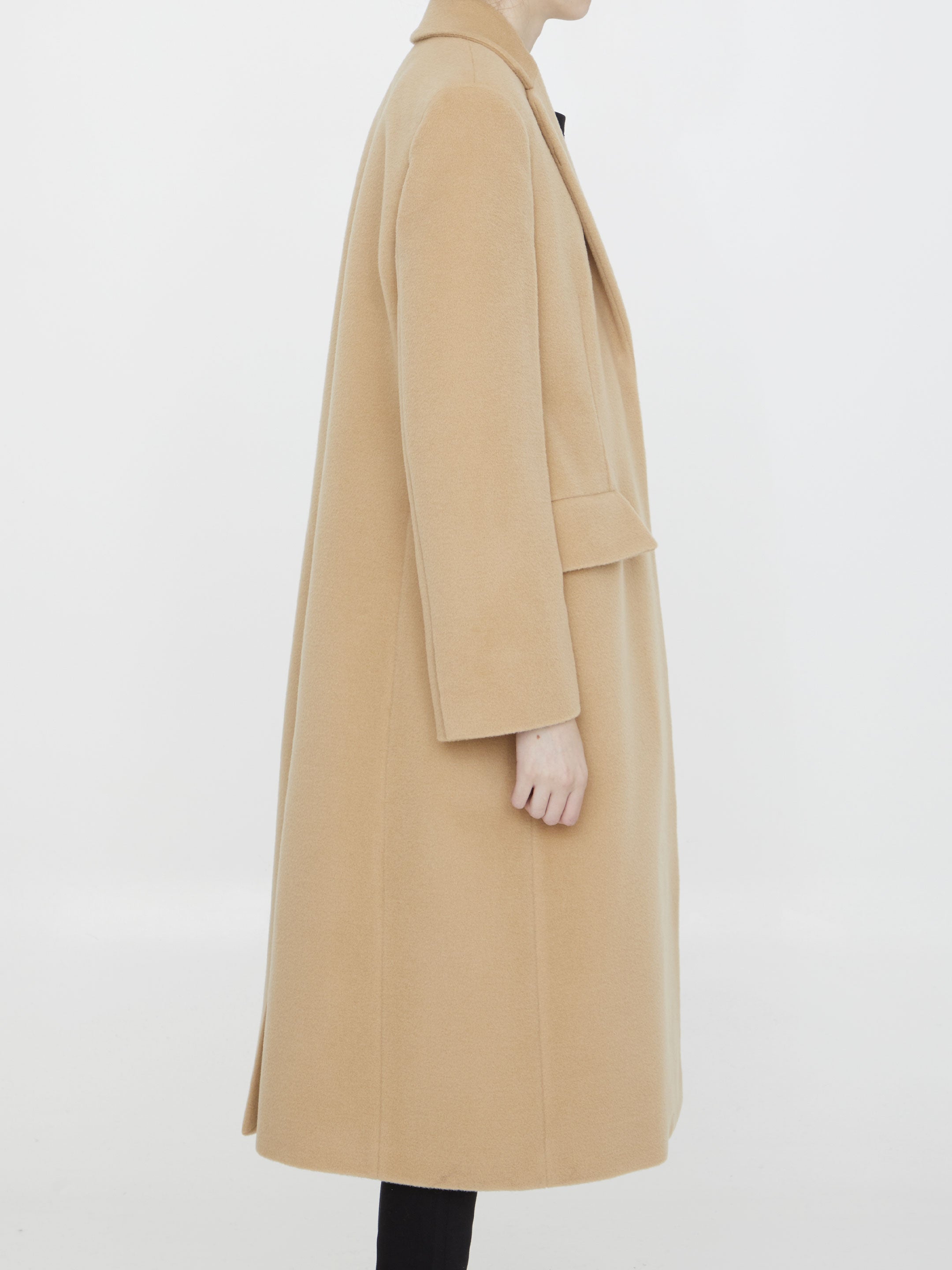 JIL SANDER 36 single-breasted wool coat