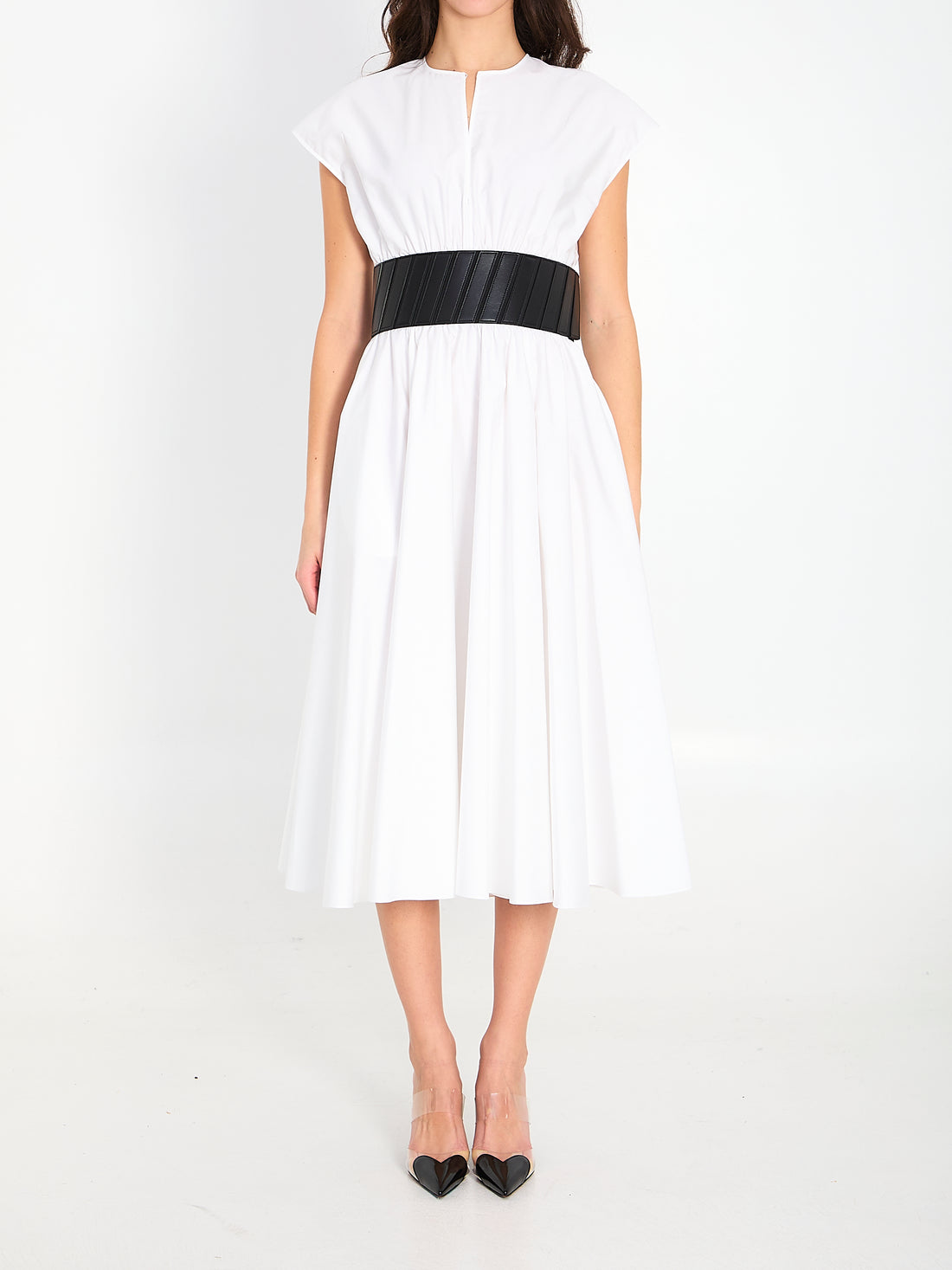 ALAIA 36 midi dress with belt