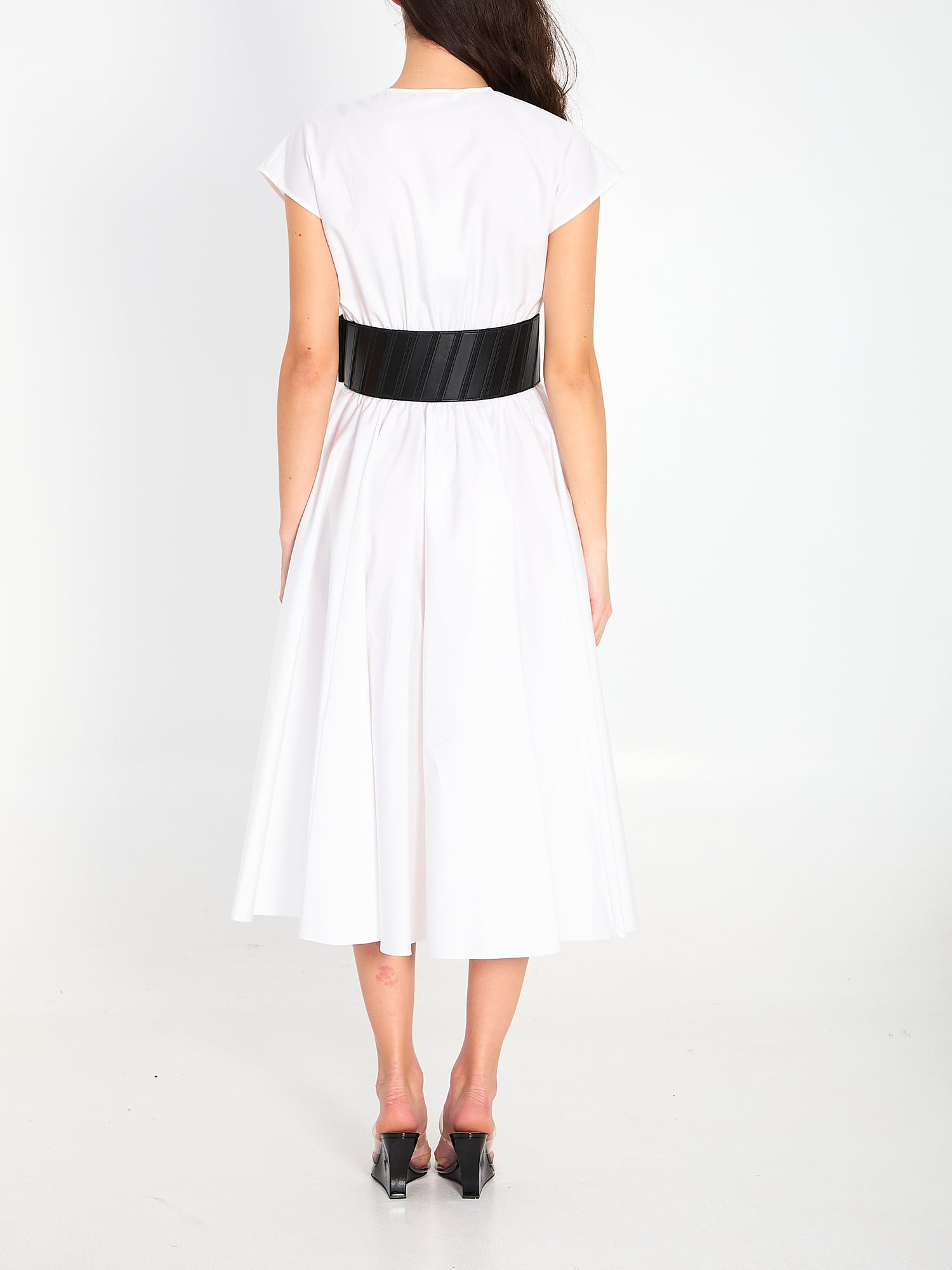 ALAIA 36 midi dress with belt