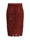 guipure lace midi skirt