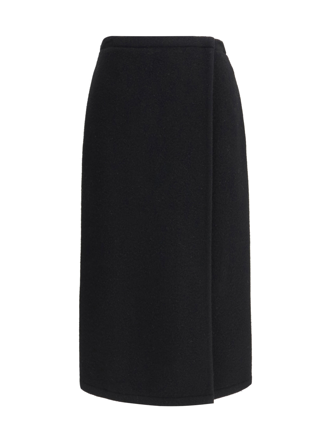 RIER M fleece wrap skirt in pure wool