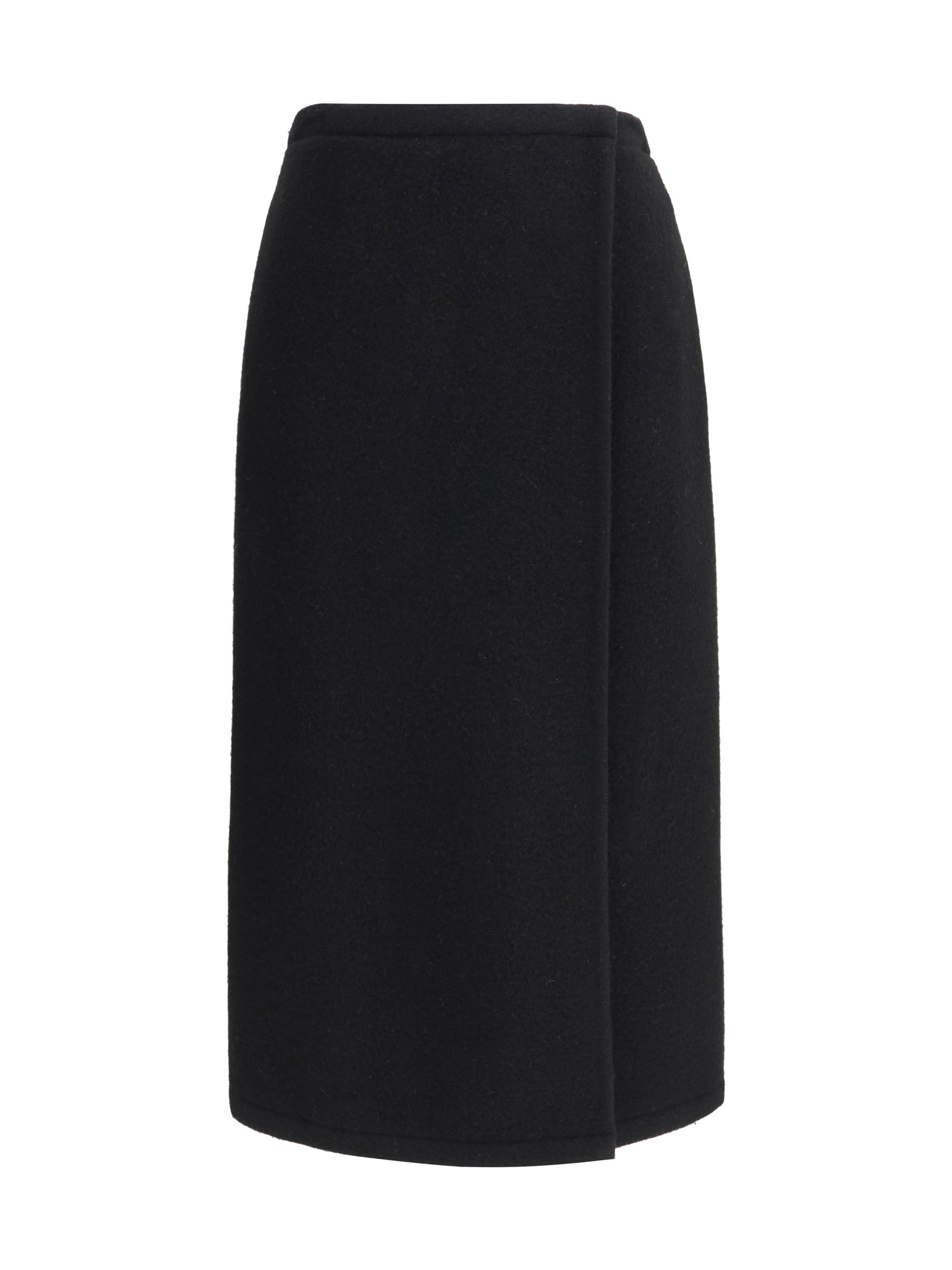 RIER M fleece wrap skirt in pure wool
