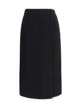 RIER M fleece wrap skirt in pure wool