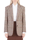 prince of wales check over blazer