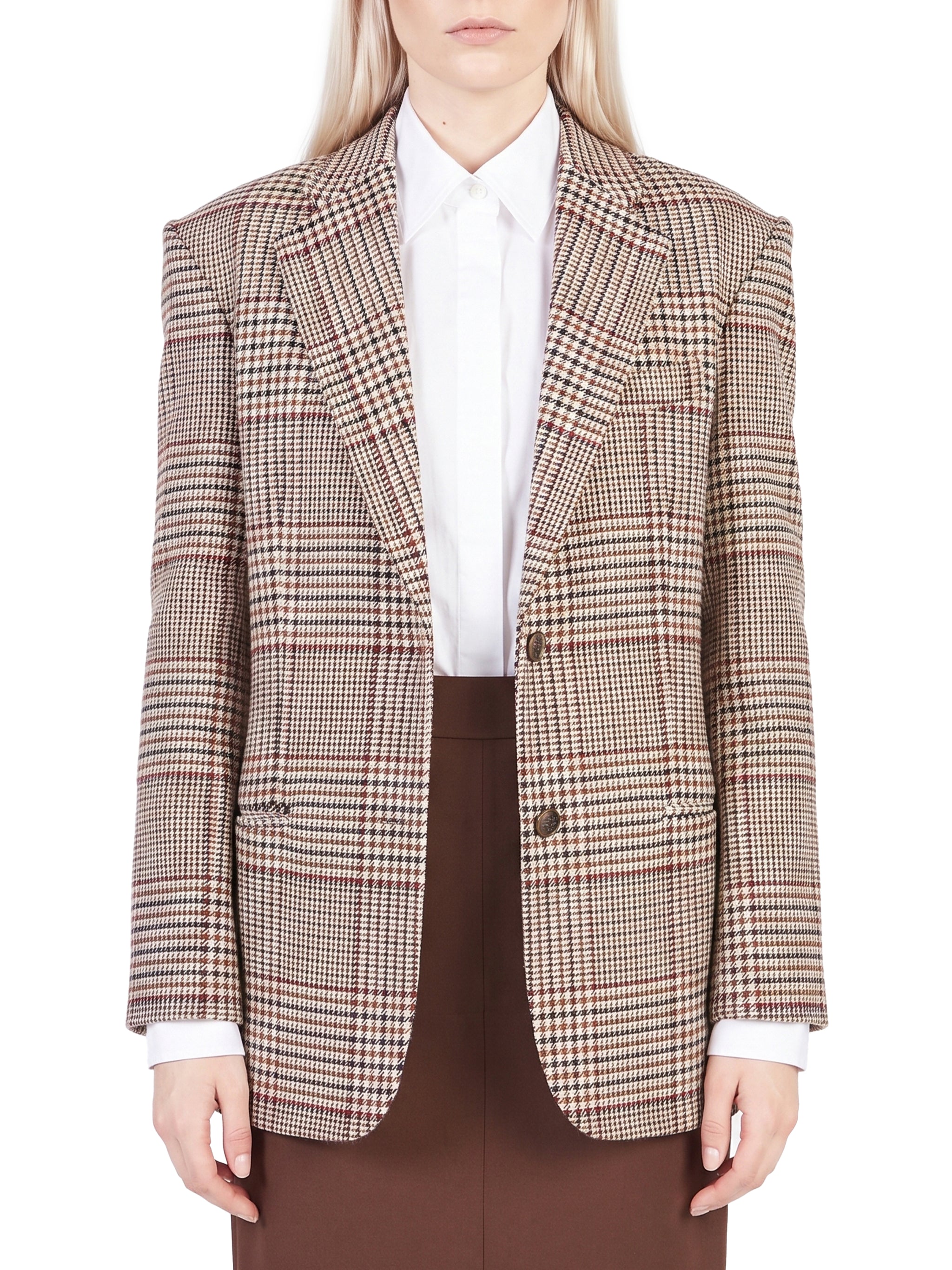 prince of wales check over blazer