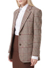 prince of wales check over blazer