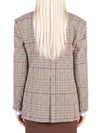 prince of wales check over blazer