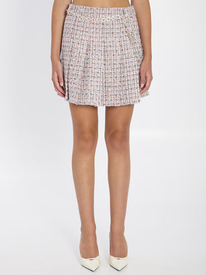 SELF PORTRAIT 10 pleated skirt with belt