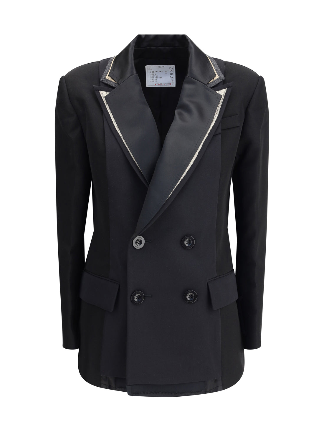 SACAI 2 double-breasted blazer with double revers