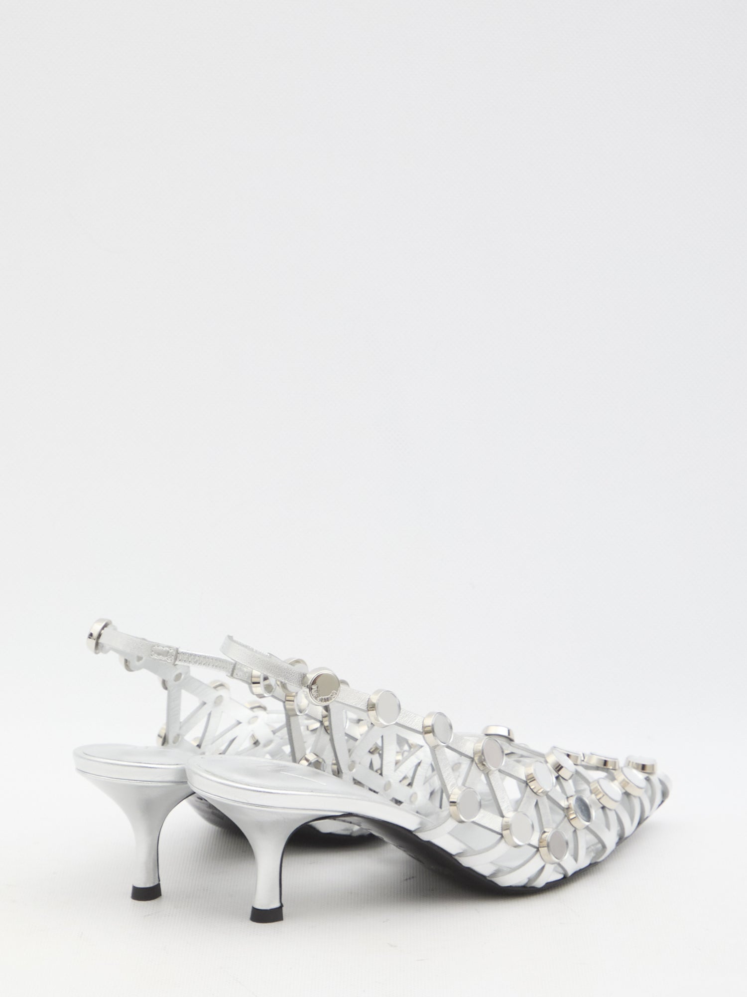 THE ATTICO 39 grid slingback pumps