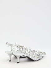 THE ATTICO 39 grid slingback pumps